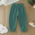 thumbnail image 2 of Hjtefg Toddler Play Pants - Soft Loose-Fit Trousers for Boys & Girls | Comfortable Everyday Bottoms | Breathable Solid Color Design, Pants for Children,Color: 2-Mint Green Size: 6-7 Years, 2 of 4