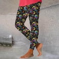 thumbnail image 2 of DDAPJ pyju Womens Novelty Print Leggings Holiday Party Tights High Waisted Stretch Casual Yoga Running Pants Clearance Sale Multicolor S, 2 of 5