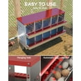 thumbnail image 2 of Yeshouse 10-Compartment Chicken Nesting Box - Roll Out Egg Collection & Galvanized Steel Construction, 2 of 6