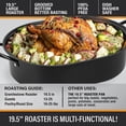 thumbnail image 4 of Granitestone Oval Roaster Pan, Large 19.5” Ultra Nonstick Roasting Pan with Lid, Grooved Bottom for Basting, Broiler Pan for Oven, Dishwasher Safe, Up to 25lb Turkey/Roast, Serves 12 – 25, 4 of 8