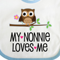 thumbnail image 4 of Inktastic My Nonnie Loves Me Grandchild Girls Baby Bib, 4 of 4