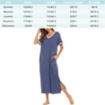 thumbnail image 2 of Qarigey Camisón de estilo informal para el hogar para mujer con bolsillos, ropa de dormir de algodón para niña, de noche de diseño Simple, ropa Vestidos L Qarigey AP018789-03, 2 of 6