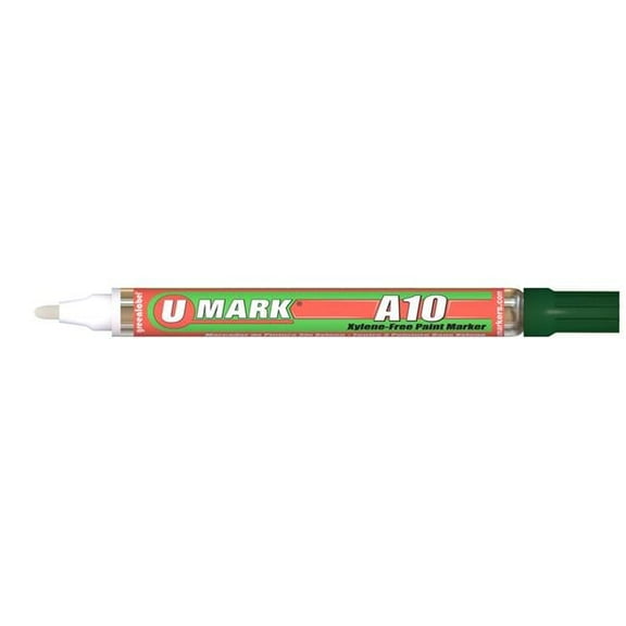 U-Mark UMARK10103 2 mm A10 Paint Marker, Green - 12 per Box