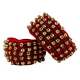 thumbnail image 4 of Banithani Indian Traditional 5 Line Classical Kathak 12 No Ghungroo Anklets Dancing Ankel Bracelet Pair Jewelry-Red, 4 of 5