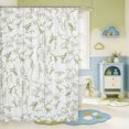thumbnail image 2 of Dinosaur Shower Curtain for Bathroom Decor 3D Digital Print Bath Curtain Jungle Dino Bathroom Accessories Wild Animal Waterproof Polyester Fabric White Green for Stalls Bathtubs 72"x72", 2 of 5