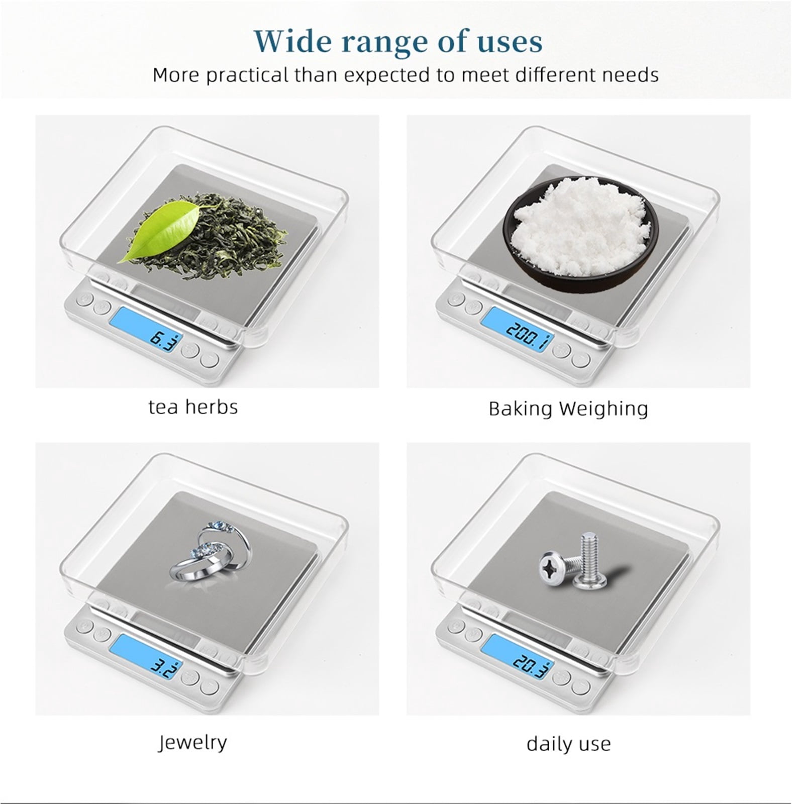 500 0.01g/3kg 0.1g LCD Portable Mini Electronic Digital Scales Kitchen Precision Jewelry Weight Balance Gold Gram Scale