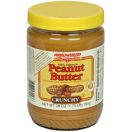 Arrowhead Mills Crunchy Peanut Butter, 26 oz (Pack of 12)
