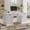 White, variant on 67" Modern Executive Desk,Computer Desk with 2 Wooden Doors Storage Cabinet and 3 Drawers,Reading Writing Table Workstation for Home Office, Living Room,Study,White+Glass