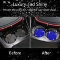 thumbnail image 5 of LQQBOX Cup Holder Coasters for Car, 2PCS Universal Non-Slip Cup Holder, Embedded Decorative Coasters, Shiny Crystal Car Interior Accessories Gifts for Women (Blue), 5 of 7
