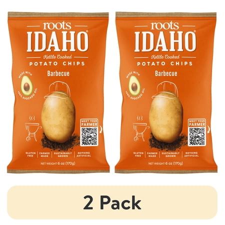(2 pack) Roots Idaho Potato Chips, Barbecue 6 oz.