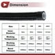 thumbnail image 4 of Kit de línea de combustible AN10 Unique Bargains de 15.09 pies, manguera de vacío automotriz con abrazadera de tubo adaptador negro, 1 juego, 4 of 7