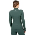 thumbnail image 5 of Yitty Active Women's Ultraluxe Full Lenght Full Zip Jacket, Athleisure, 4-Way-Stretch, Thumbholes, Everpine, XL, 5 of 7