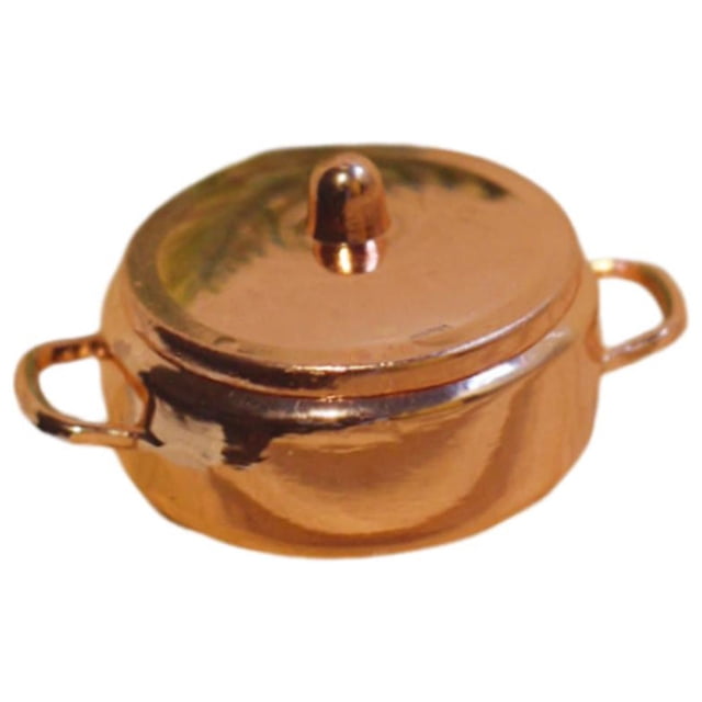 Mini olla para sopa DIY con tapa, adorno para utensilios de cocina, decoración de cocina, regalos para niños en miniatura Rosa