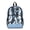Blue Seashell Starfish, variant on Clear Backpack 17 Inch, Heavy Duty Fabric & PVC Transparent Bookbag for Boys Girls, Lion Confetti Print See Through Backpack for School and Security