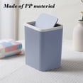 thumbnail image 4 of Qholemyo Small Square Plastic Storage Bin With Flip Lid Desktop Wastebasket Mini Household Table Bedside Indoor Small Trash Can Bathroom Trash Can, 4 of 7