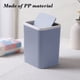 thumbnail image 3 of Cesto de almacenamiento de plástico azul con tapa, Papelera de escritorio mini para el hogar, mesa de noche, 3 of 7