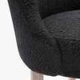 thumbnail image 4 of WestinTrends Genevieve Mid-Century Modern Curveback Boucle Dining chair set, Black, 4 of 12