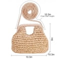 thumbnail image 4 of Spencer Straw Clutch Bag Crossbody Bag for Women Summer Satchel Purse Fashion Woven Top Hanlde Handbags for Beach Vacation, 4 of 8