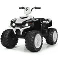 thumbnail image 1 of Gymax 12V Electric Kids Ride On Car ATV 4-Wheeler Quad w/ Music LED Light White, 1 of 9