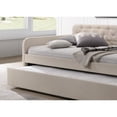 thumbnail image 2 of Home Design Uma Twin Daybed with Linen Upholstery, Button-Tufted Back, Track Arms, and Pull-Out Trundle, Comfortable Seating and Sleeping, Beige, 2 of 4