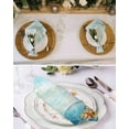 thumbnail image 3 of Cloth Napkins Summer Ocean Starfish Flower Washable Soft Kitchen Dinner Napkin Set of 8,Watercolor Coastal Marine Theme Reusable Cocktail Napkins for Wedding Holiday Party Event,20x20In, 3 of 7