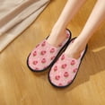 thumbnail image 5 of KLL Strawberries Slippers for Women Men House Slip on Indoor Outdoor Bedroom Furry Fleece Lined Ladies Comfy Anti-Skid Rubber Hard Sole-Medium, 5 of 8