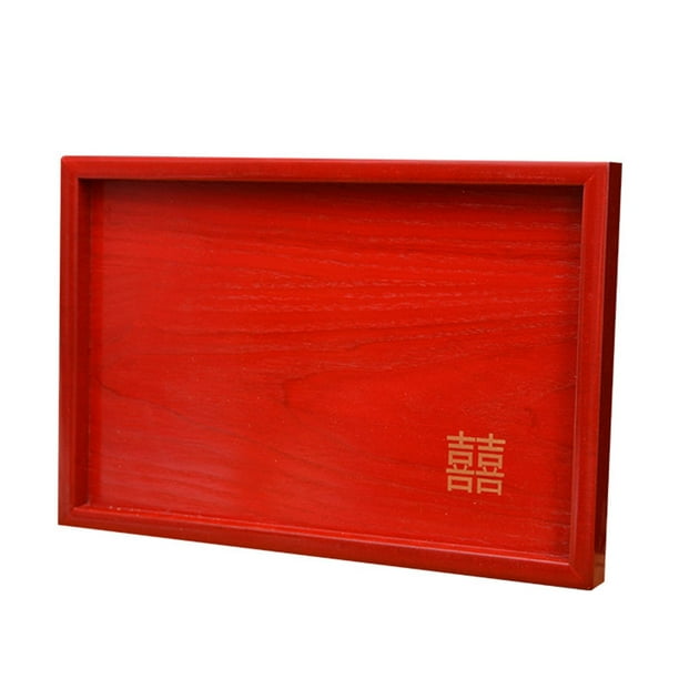 Bandeja para servir bodas con el personaje Xi, bandeja de cocina rectangular, bandejas de té decorativas Grande