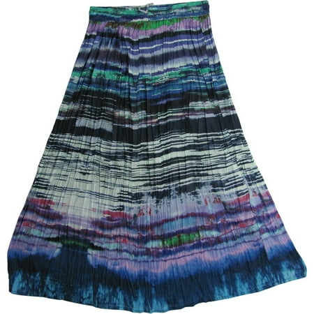 - JK Indian Cotton Crinkle Broomstick Bohemian Gypsy Long Skirt #3