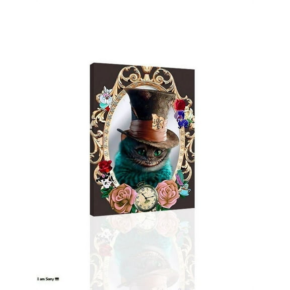 Cheshire Cat Portrait - CANVAS OR PRINT WALL ART