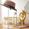 thumbnail image 2 of Clear Acrylic Hat and Wig Stand Lightweight and Durable Holder for Displaying Hats Beanies, 2 of 5