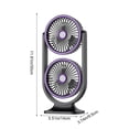 thumbnail image 4 of Sentmoon Fan Portable Portable Fan Rechargeable Double Head Two-way Desktop Portable Fan with Three Adjustable Wind Speeds High Wind Power Fan for Home Office Camping and Bedroom Use, 4 of 7