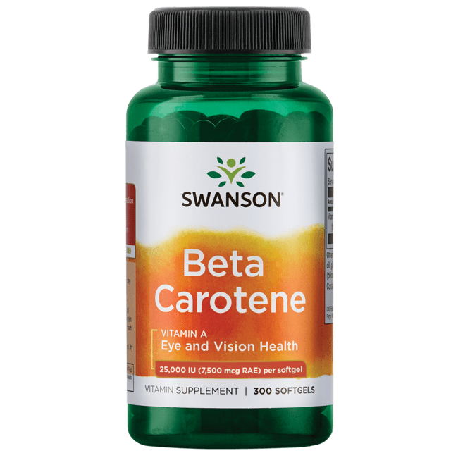 Swanson Beta-Carotene Softgels, 25,000 IU, 300 Count