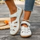 thumbnail image 2 of Sandalias de las Mujeres Cómodas Cerradas Dedo Hueco Fuera Pisos, Zapatos Casuales de las Mujeres Más Tamaño Correa Ajustable Primavera Verano, 2 of 9