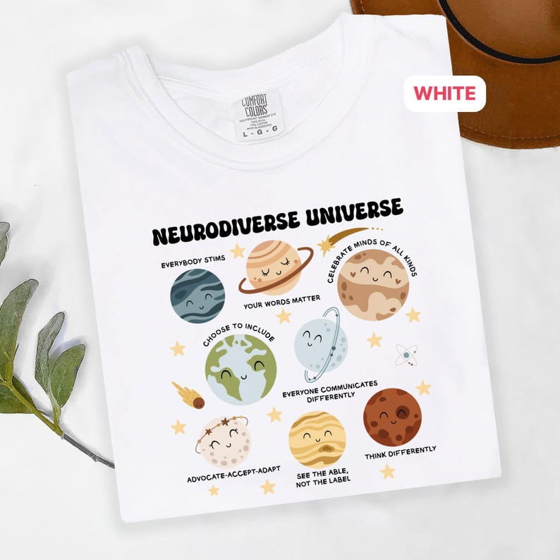 Neurodiverse Universe Comfort Colors Shirt, Autism Awareness Tee, SPED Teacher Inclusion Gift, Space Neurodiversity Shirt, Autism Shirt