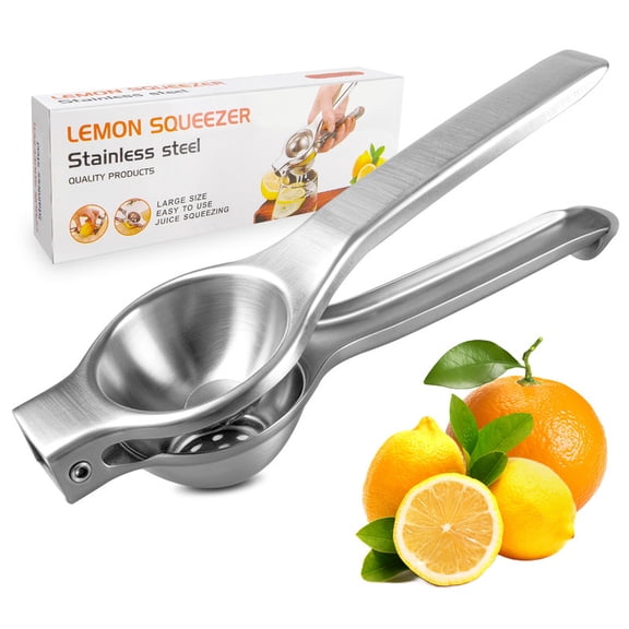 Lemon Squeezer Stainless Steel, Lime Squeezer, Lemon Juicer Hand Press Juicer Manual Citrus for Juicing Lemon οΌ Limes, Kitchen Tool for Home & Bar, Silver