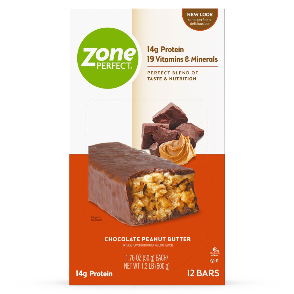 ZonePerfect Protein Bars, Chocolate Peanut Butter, 14g of Protein