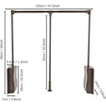 thumbnail image 7 of Miumaev Pull Down Closet Rods, Closet Organizer Pull-Down Clothes Hanger, Adjustable 35-48 Inch Wardrobe Rail Lift Collapsible Closet Rod Aluminium Retractable Wardrobe Hanger (Coffee), 7 of 7