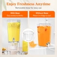 thumbnail image 6 of Lifewit Party Beverage Dispenser, 1 Gallon Plastic Drink Dispenser,  Ice Chilled Juice Containers with Lid for Lemonade/Soda/Tea, BPA Free, 6 of 9