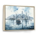 thumbnail image 2 of Designart "Quill Rendering Of Hongkong" Cityscapes Floater Framed Canvas Art Print, 2 of 7