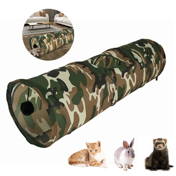 IMSHIE tunnelCat Toys Collapsible Tunnel Toy Pet Play Tube for Rabbits Kittens Ferrets Dogs