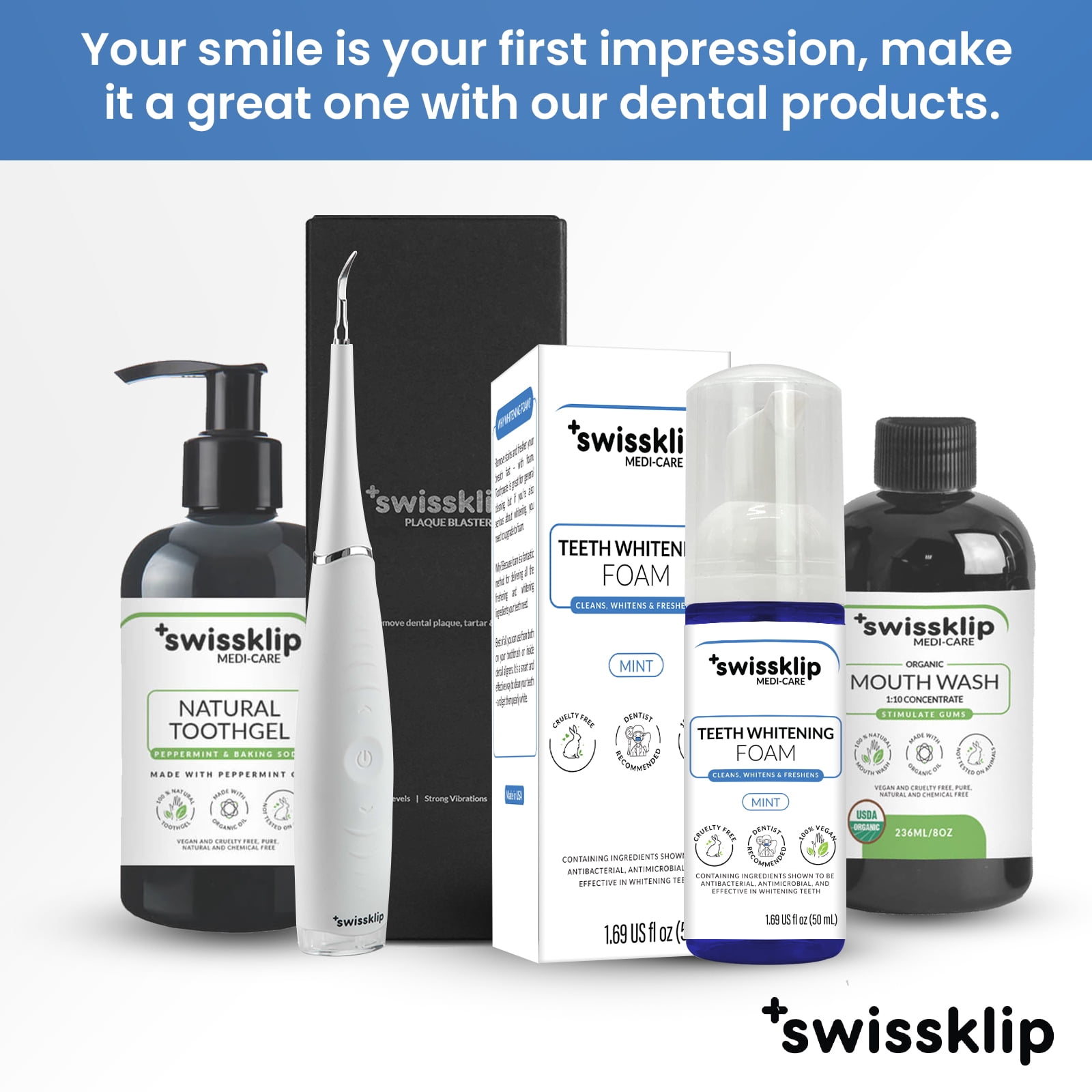 Swissklip Foam Toothpaste Also a Teeth Whitener in The Market I We Offer Best Teeth Whitening Products for Professional Teeth Whitening Kit I Best Teeth Whitener 4 U