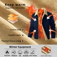 thumbnail image 4 of Men's Winter Trucker Jacket Thick Thermal Cotton Warm Fleece Lined Coat with Flap Pockets, 4 of 8