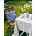 thumbnail image 5 of Waterproof Outdoor Throw Pillows with Inserts 16"x16" Set of 2,Vintage Boho Decorative Pillowcases for Couch Bedroom,Middle Century Bohemia Style Patchwork Blue Pillow Covers for Sofa Living Room, 5 of 8