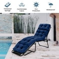 thumbnail image 4 of Costway 73'' Lounge Chaise Cushion Padded Recliner Cushion Indoor Outdoor Navy, 4 of 10