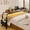 Brown, variant on Meteorleg Overbed Table with Wheels, 70.8" Queen Size Bed Table Over the Bed Table with Charging Station and LED Light, Rolling Laptop Table Over Bed Desk for Home and Hospital, White