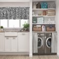 thumbnail image 5 of LALILO Kitchen Curtain Valance Monochrome Aztec Bohemian Rod Pocket Window Curtain 52"x 18" Set of 2, 5 of 5