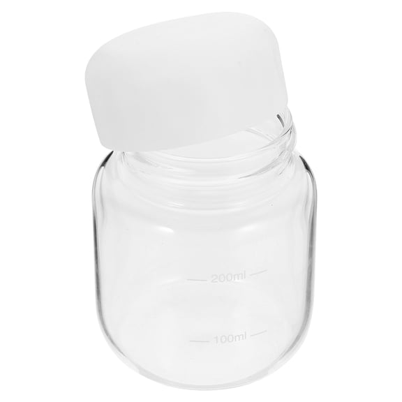Soimiss White High Borosilicate Glass Bottle Portable Lightweight for Storage