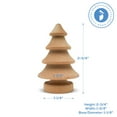 thumbnail image 3 of Mini Wooden Christmas Tree 2-3/4 inch, Pack of 25 Unfinished Wood Miniature Trees for Christmas Crafts, Peg People, Nature Table, and Small World Play, by Woodpeckers, 3 of 7