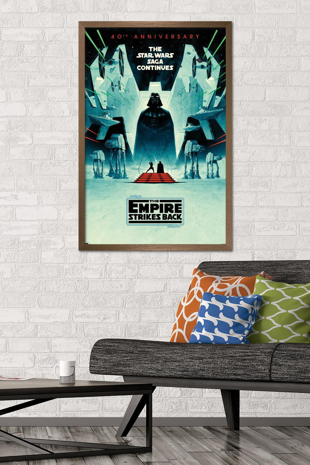 Star Wars: The Empire Strikes Back - 40Th Anniversary Wall Poster, 22.375" x 34", Framed