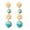 Blue, variant on Beaded Drop Earrings for Women Vintage Splicing Resin Layered Tassel Ball Stainless Steel Gold Plated Dainty Elegant Boho Wedding Daily Personalized Gift Jewelry Pink